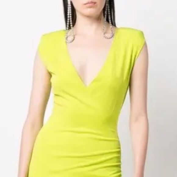 ANTONELLA RIZZA Eva Feather-Trim MIDI Dress Small - Picture 3 of 15